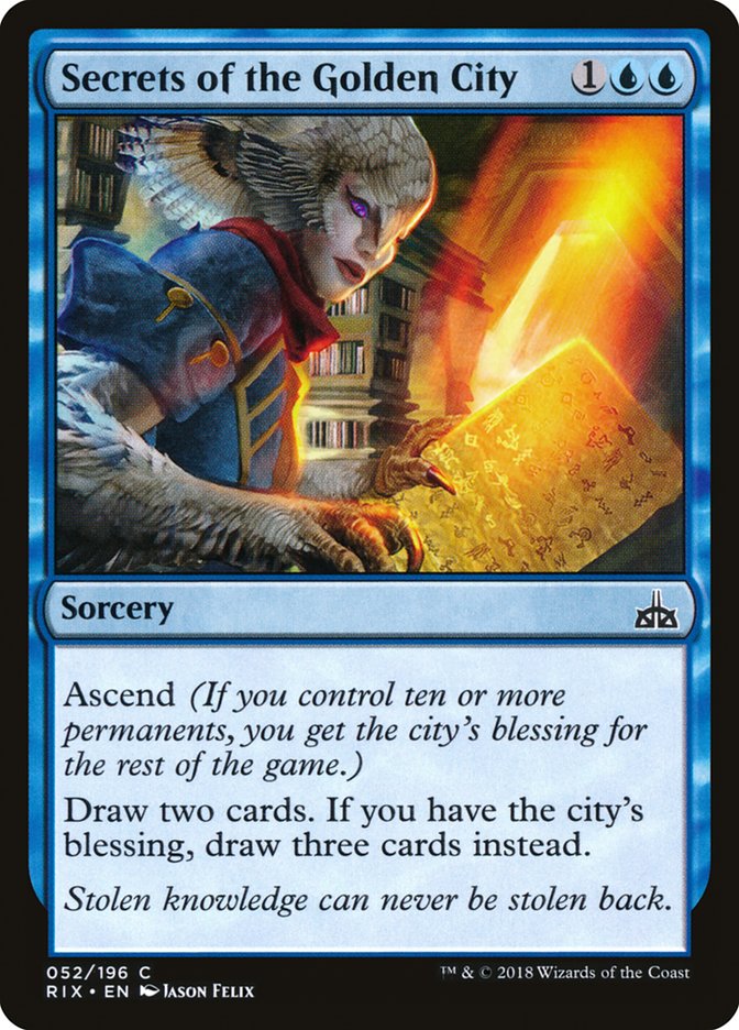 Secrets of the Golden City 52/196 (Rivals of Ixalan)  | Chromatic Games