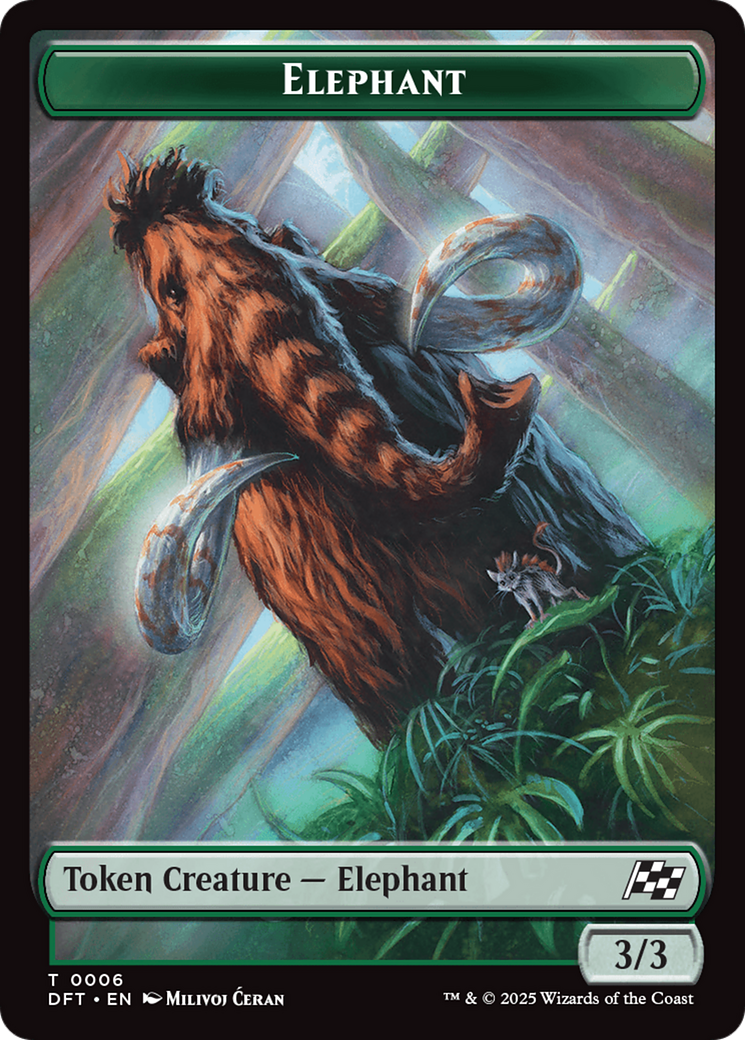 Insect // Elephant Double-Sided Token [Aetherdrift Tokens] | Chromatic Games