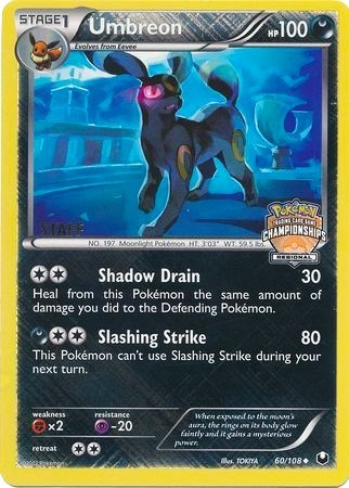 Umbreon (60/108) (Regional Championship Promo Staff) [Black & White: Dark Explorers] | Chromatic Games