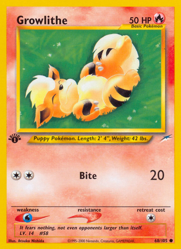 Growlithe (68/105) [Neo Destiny 1st Edition] | Chromatic Games