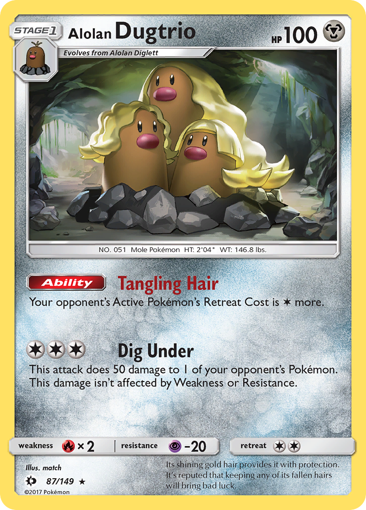 Alolan Dugtrio (87/149) [Sun & Moon: Base Set] | Chromatic Games