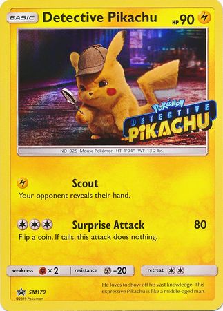 Detective Pikachu (SM170) (Detective Pikachu Stamped) [Sun & Moon: Black Star Promos] | Chromatic Games