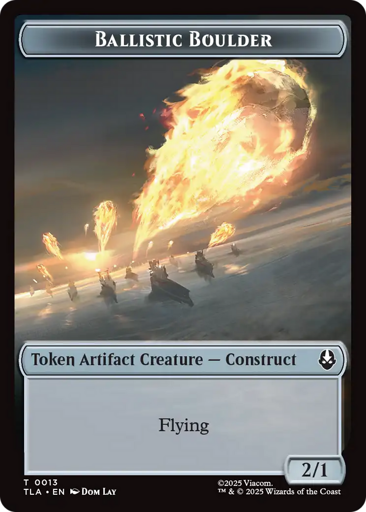 Ballistic Boulder // Food (0019) Double-Sided Token [Avatar: The Last Airbender Tokens] | Chromatic Games