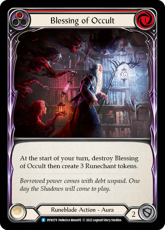 Blessing of Occult (Red) [DYN179] (Dynasty)  Rainbow Foil | Chromatic Games