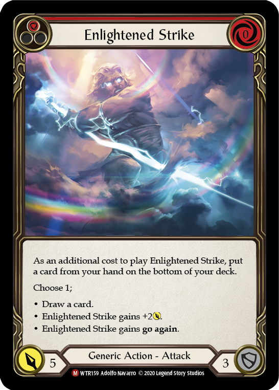 Enlightened Strike [U-WTR159] (Welcome to Rathe Unlimited)  Unlimited Rainbow Foil | Chromatic Games