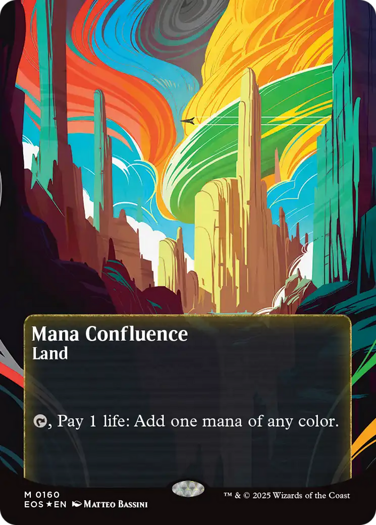 Mana Confluence (0160) (Borderless) (Galaxy Foil) [Edge of Eternities: Stellar Sights] | Chromatic Games