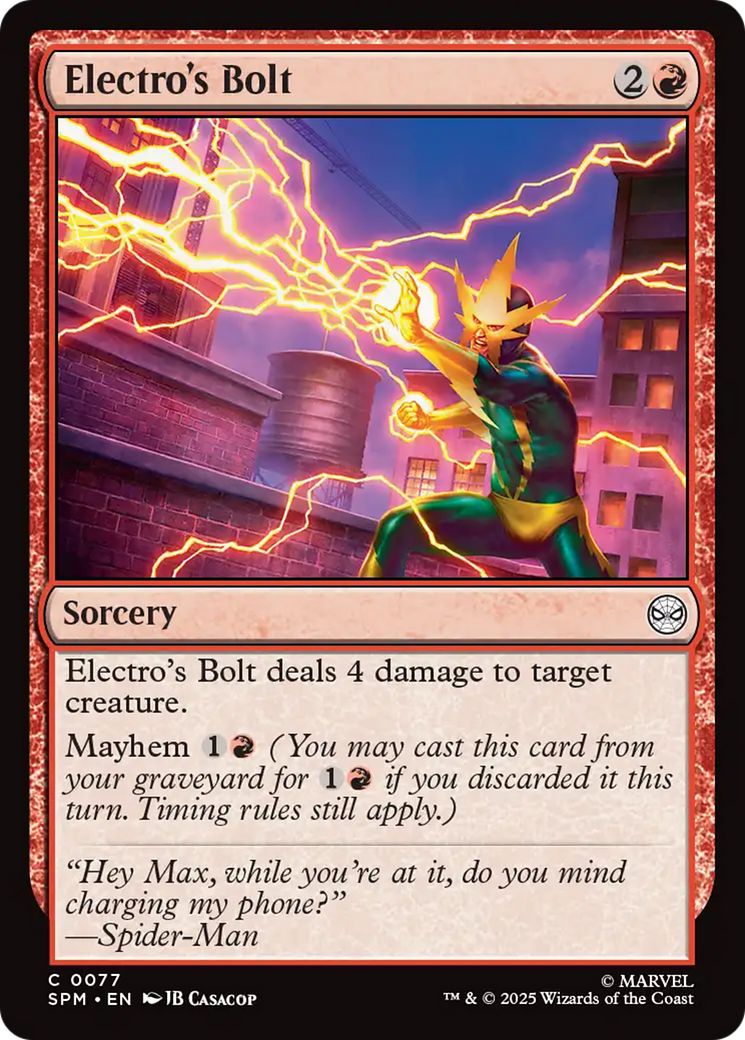Electro's Bolt [Marvel's Spider-Man] | Chromatic Games