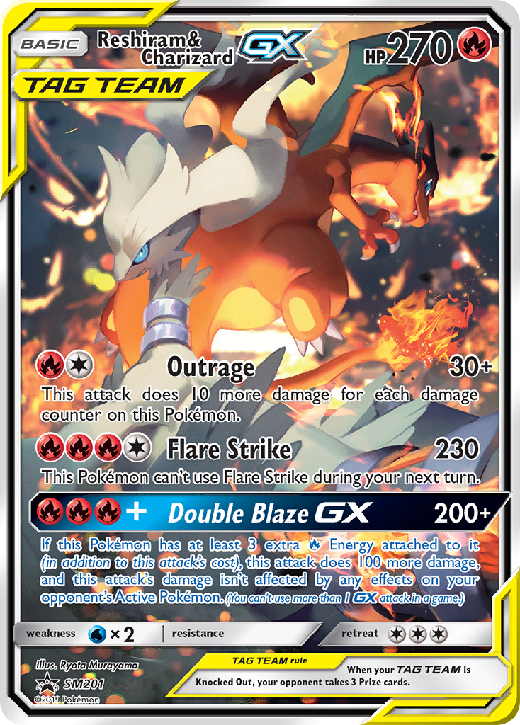 Reshiram & Charizard GX (SM201) [Sun & Moon: Black Star Promos] | Chromatic Games