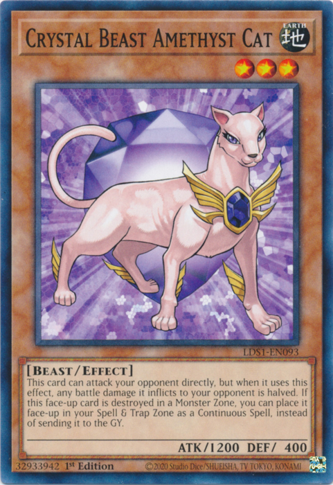 Crystal Beast Amethyst Cat [LDS1-EN093] Common | Chromatic Games