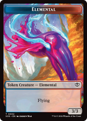 Fractal (0004) // Elemental (0002) Double-Sided Token [Secrets of Strixhaven Tokens] | Chromatic Games