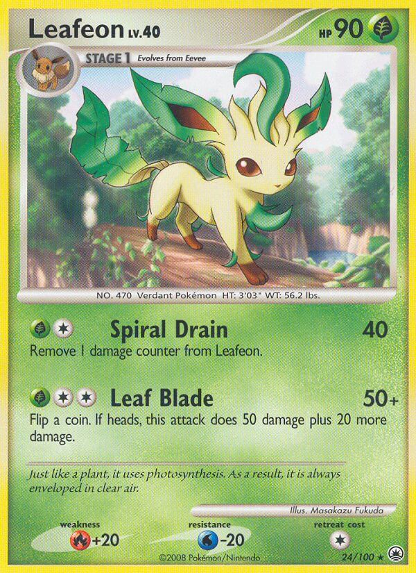 Leafeon (24/100) (Theme Deck Exclusive) [Diamond & Pearl: Majestic Dawn] | Chromatic Games