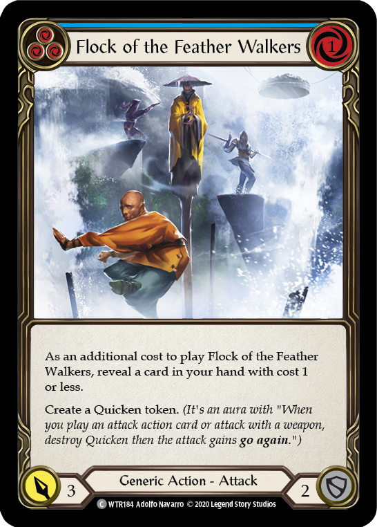 Flock of the Feather Walkers (Blue) [U-WTR184] (Welcome to Rathe Unlimited)  Unlimited Rainbow Foil | Chromatic Games