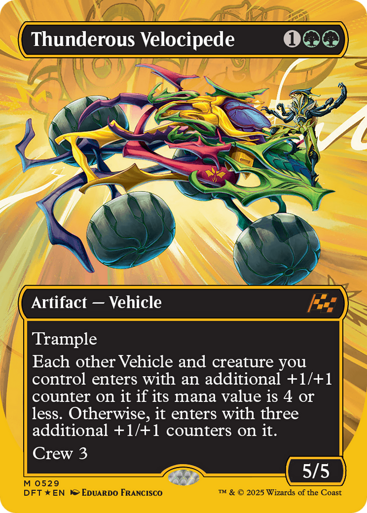 Thunderous Velocipede (Borderless) (First-Place Foil) [Aetherdrift] | Chromatic Games