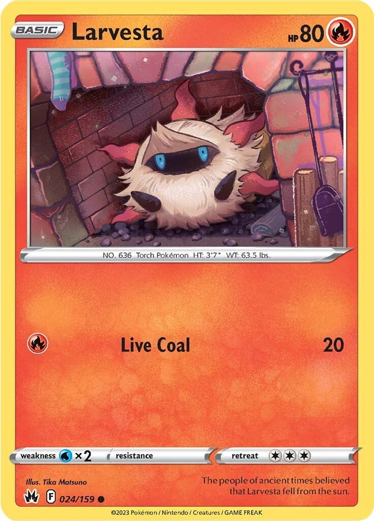 Larvesta (024/159) [Sword & Shield: Crown Zenith] | Chromatic Games