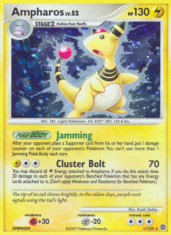 Ampharos (1/132) (Theme Deck Exclusive) [Diamond & Pearl: Secret Wonders] | Chromatic Games