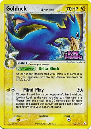 Golduck (43/110) (Delta Species) (Stamped) [EX: Holon Phantoms] | Chromatic Games