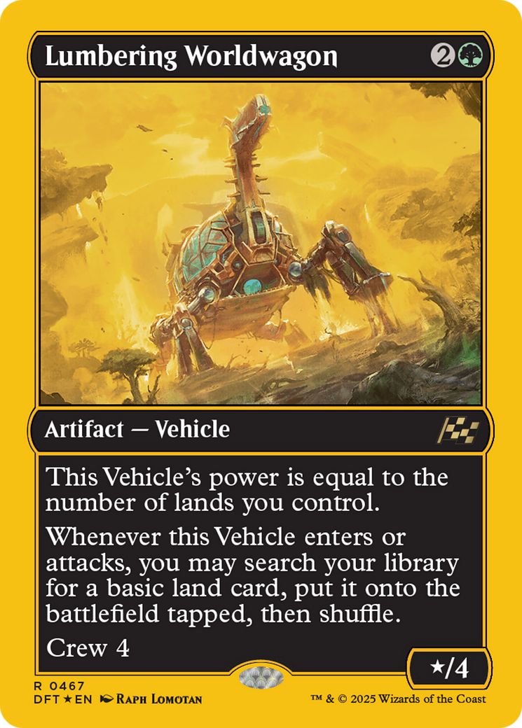 Lumbering Worldwagon (First-Place Foil) [Aetherdrift] | Chromatic Games