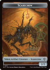 Saproling // Scarecrow Double-Sided Token [Lorwyn Eclipsed Tokens] | Chromatic Games