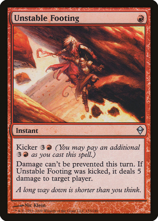 Unstable Footing 153/249 (Zendikar)  | Chromatic Games