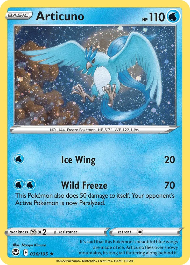 Articuno (036/195) (Cosmos Holo) [Sword & Shield: Base Set] | Chromatic Games