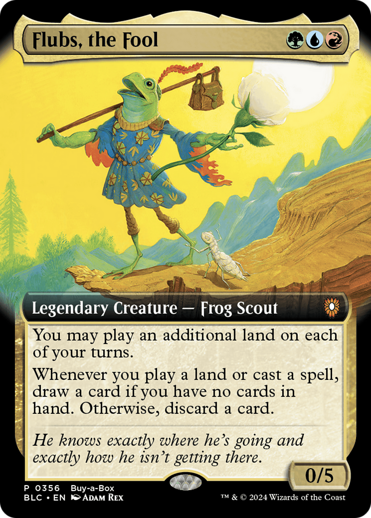 Flubs, the Fool (Buy-A-Box) (Extended Art) [Bloomburrow Promos] | Chromatic Games