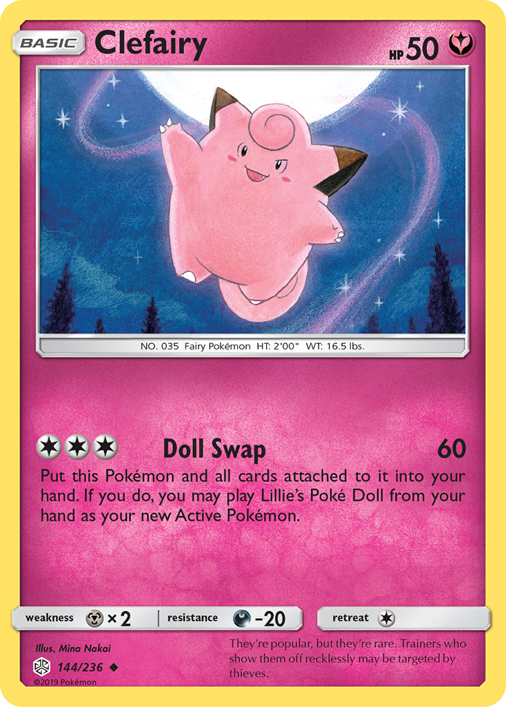 Clefairy (144/236) [Sun & Moon: Cosmic Eclipse] | Chromatic Games