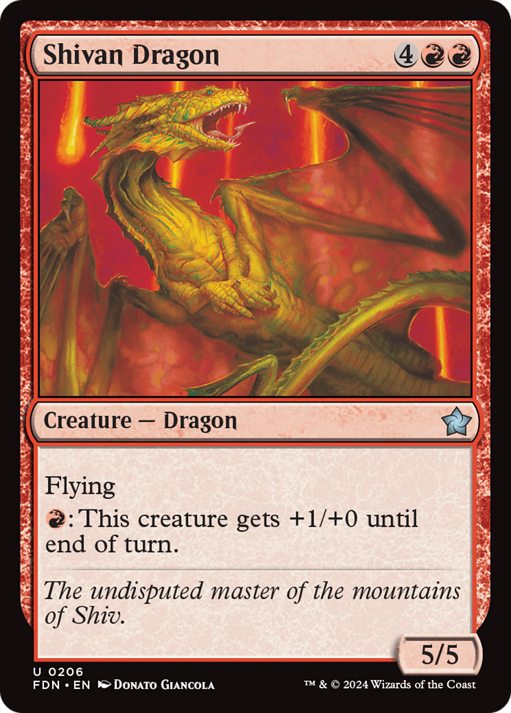Shivan Dragon [Foundations] | Chromatic Games