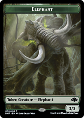 Elephant // Cat (008) Double-Sided Token [Dominaria Remastered Tokens] | Chromatic Games