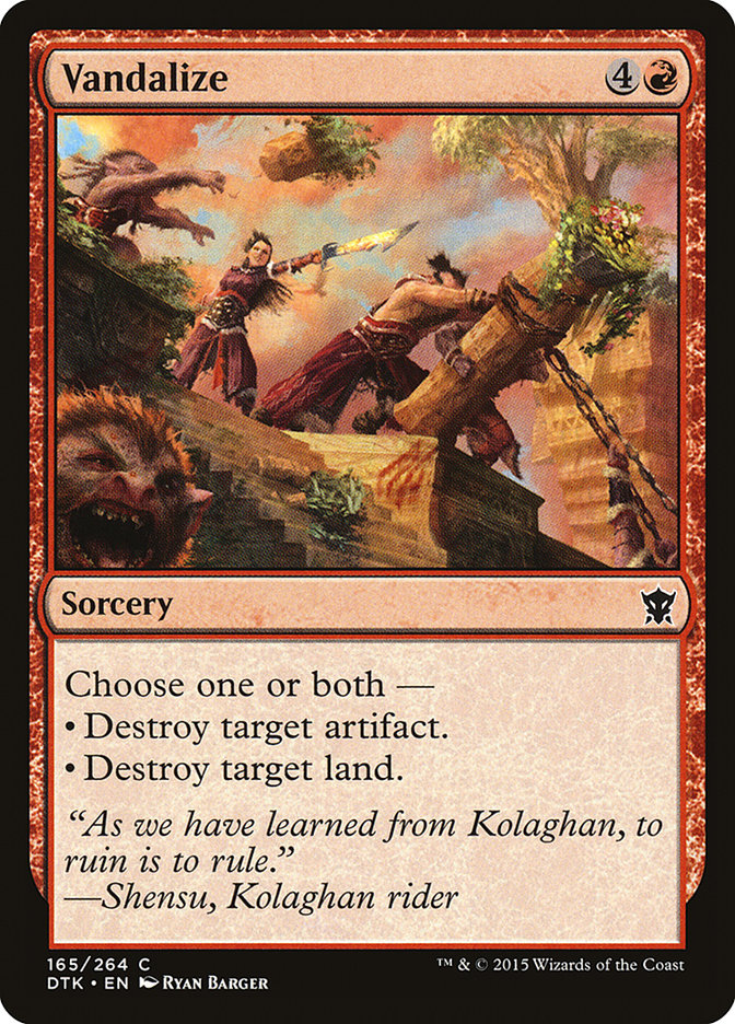 Vandalize 165/264 (Dragons of Tarkir)  | Chromatic Games