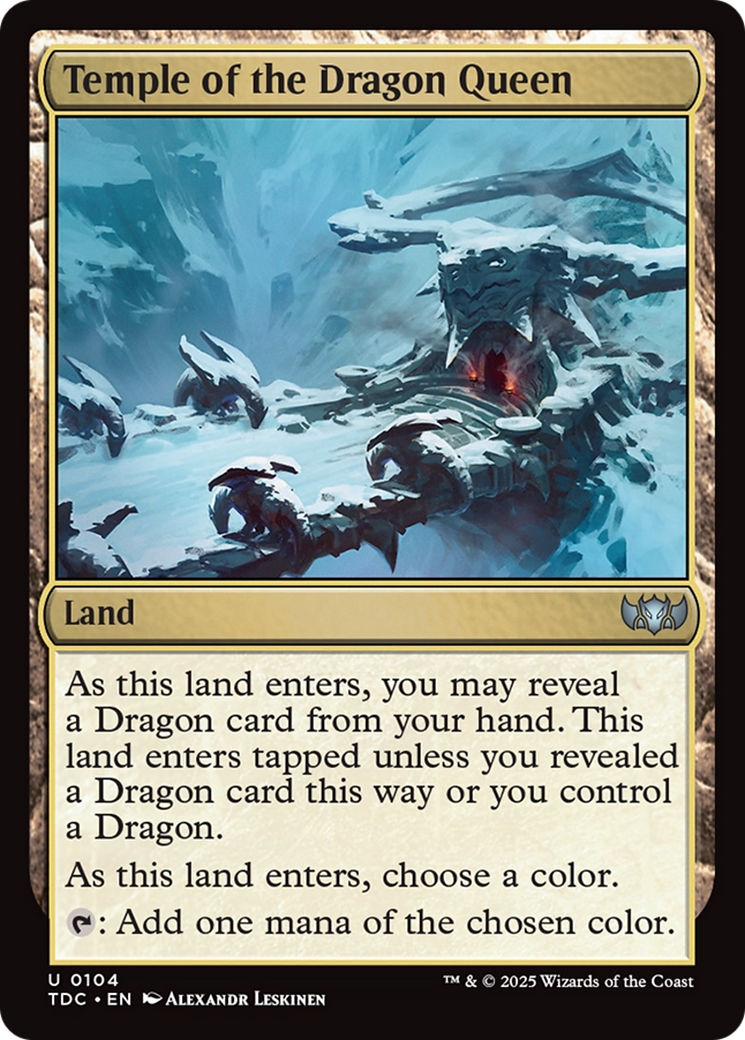 Temple of the Dragon Queen [Tarkir: Dragonstorm Commander] | Chromatic Games