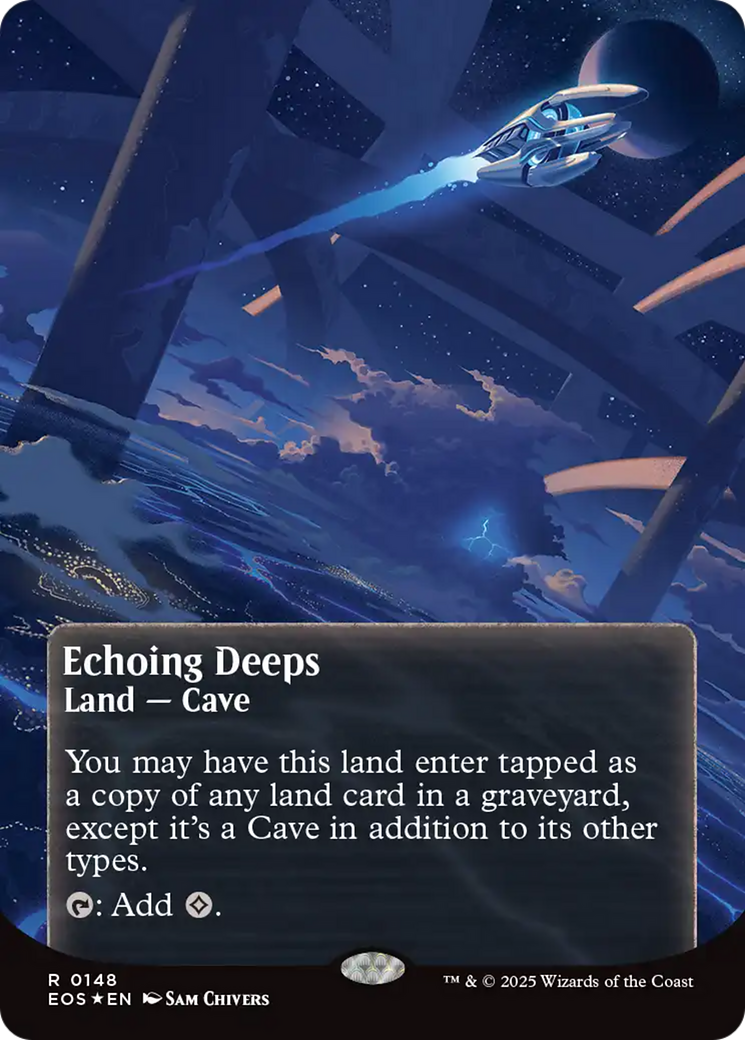 Echoing Deeps (0148) (Borderless) (Galaxy Foil) [Edge of Eternities: Stellar Sights] | Chromatic Games