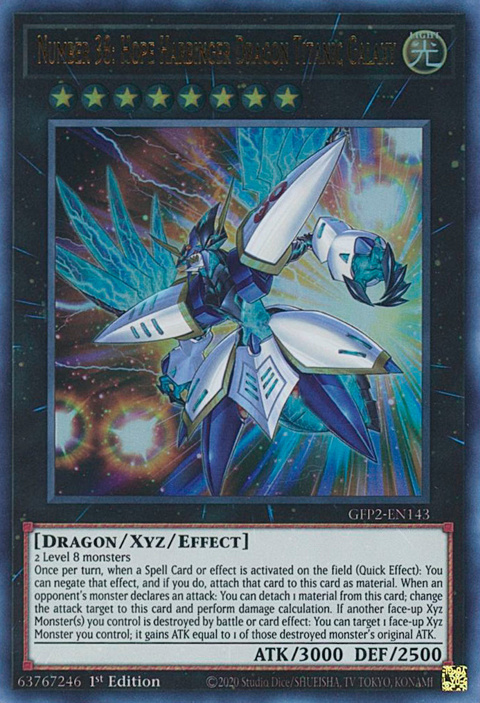 Number 38: Hope Harbinger Dragon Titanic Galaxy [GFP2-EN143] Ultra Rare | Chromatic Games