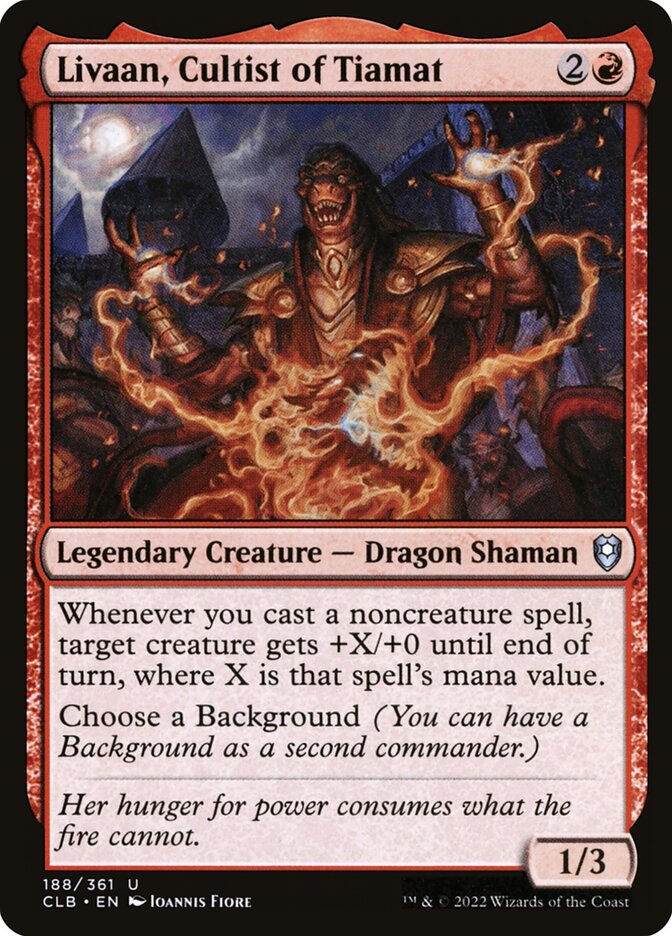 Livaan, Cultist of Tiamat 188 (Commander Legends: Battle for Baldur's Gate)  | Chromatic Games