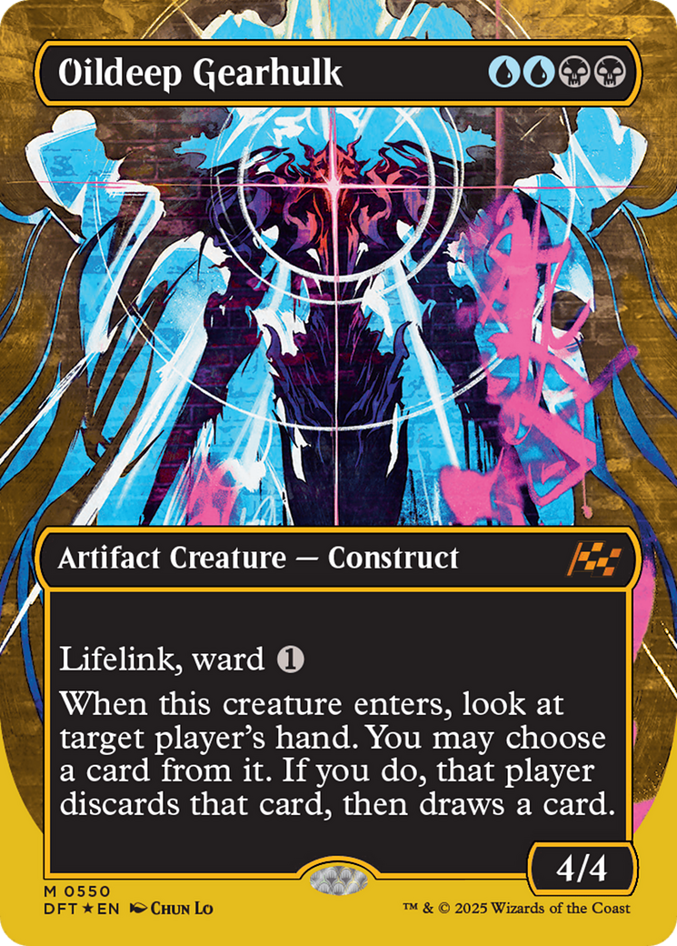 Oildeep Gearhulk (Borderless) (First-Place Foil) [Aetherdrift] | Chromatic Games