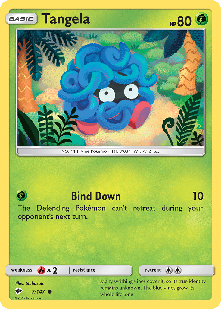 Tangela (7/147) [Sun & Moon: Burning Shadows] | Chromatic Games