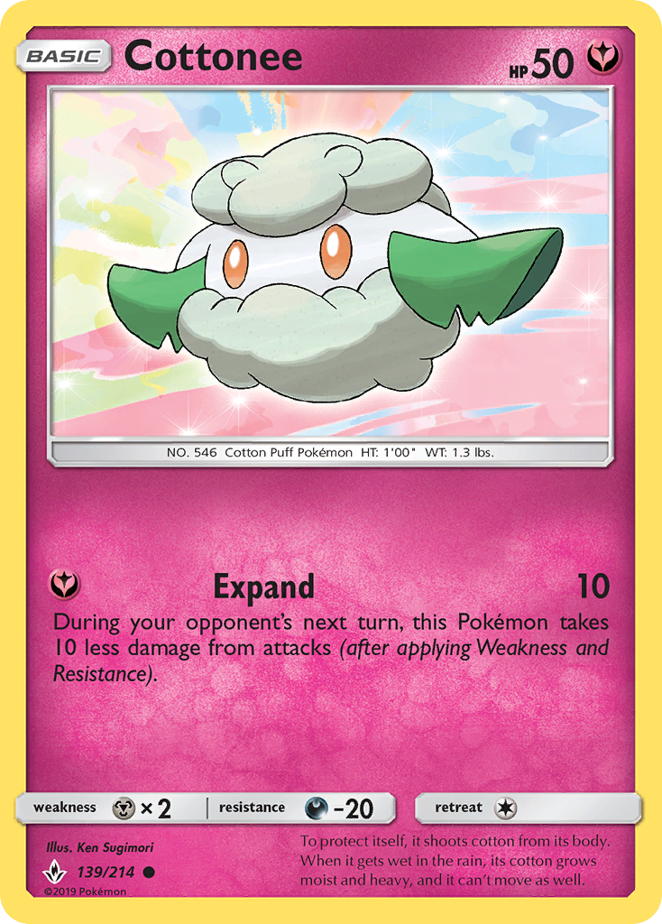 Cottonee (139/214) [Sun & Moon: Unbroken Bonds] | Chromatic Games