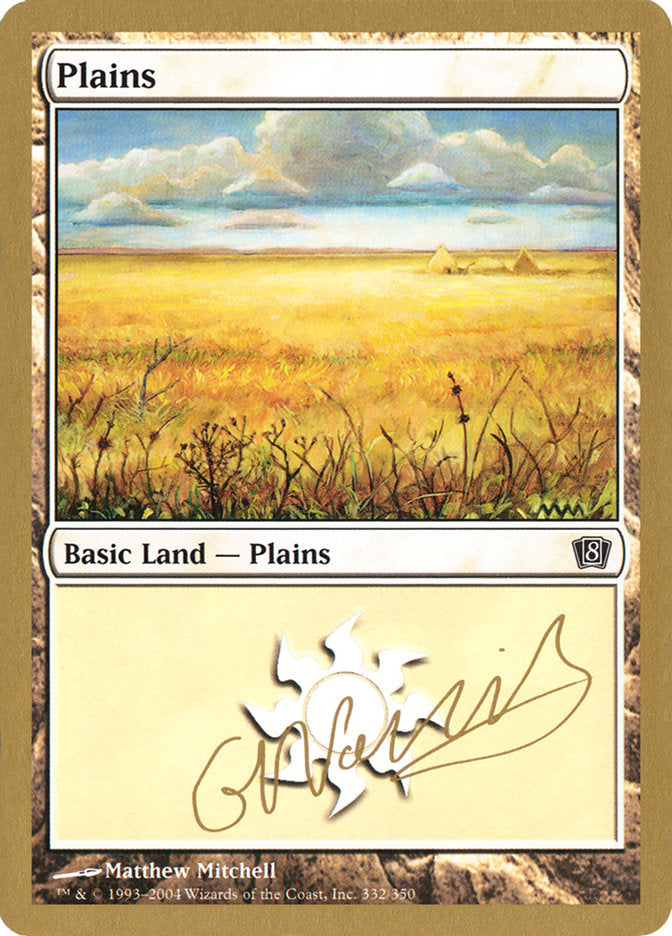 Plains (gn332) (Gabriel Nassif) [World Championship Decks 2004] | Chromatic Games