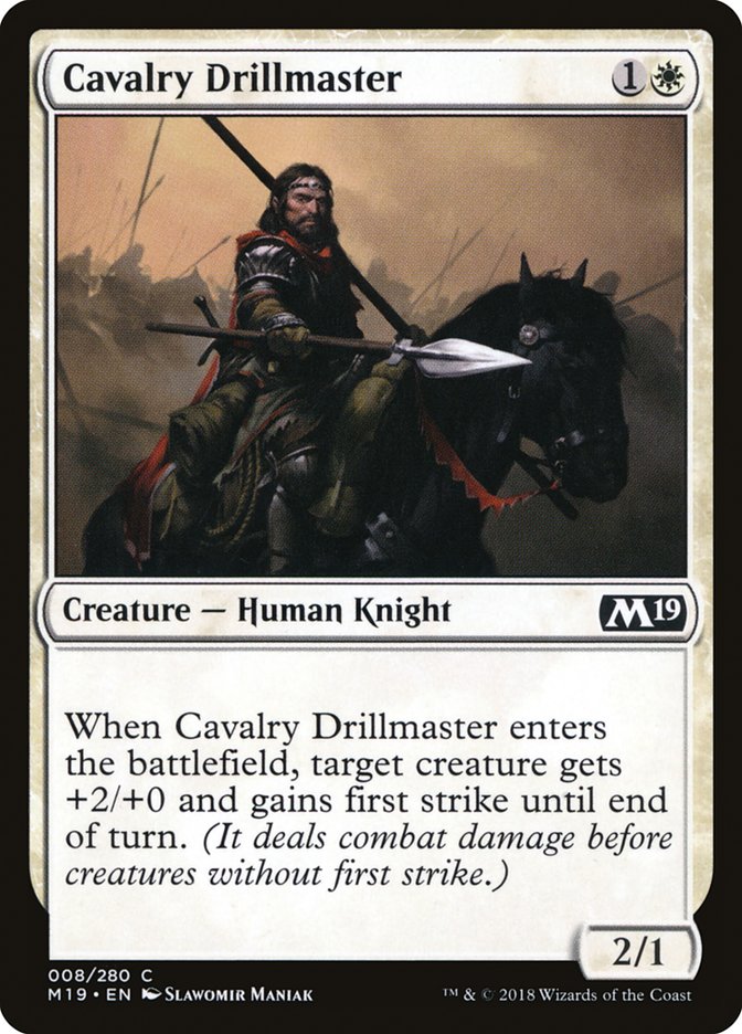 Cavalry Drillmaster 8/280 (Core Set 2019)  | Chromatic Games