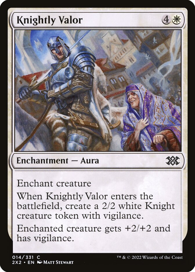 Knightly Valor 14/331 (Double Masters 2022)  - Foil | Chromatic Games