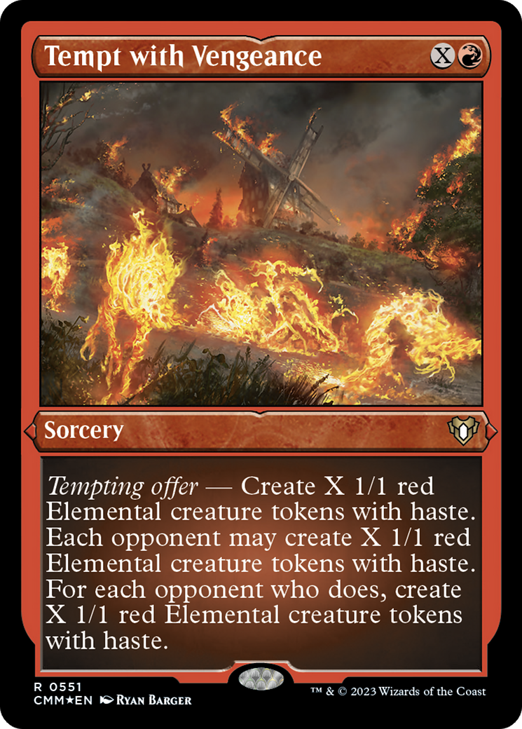 Tempt with Vengeance (Foil Etched) [Commander Masters] | Chromatic Games