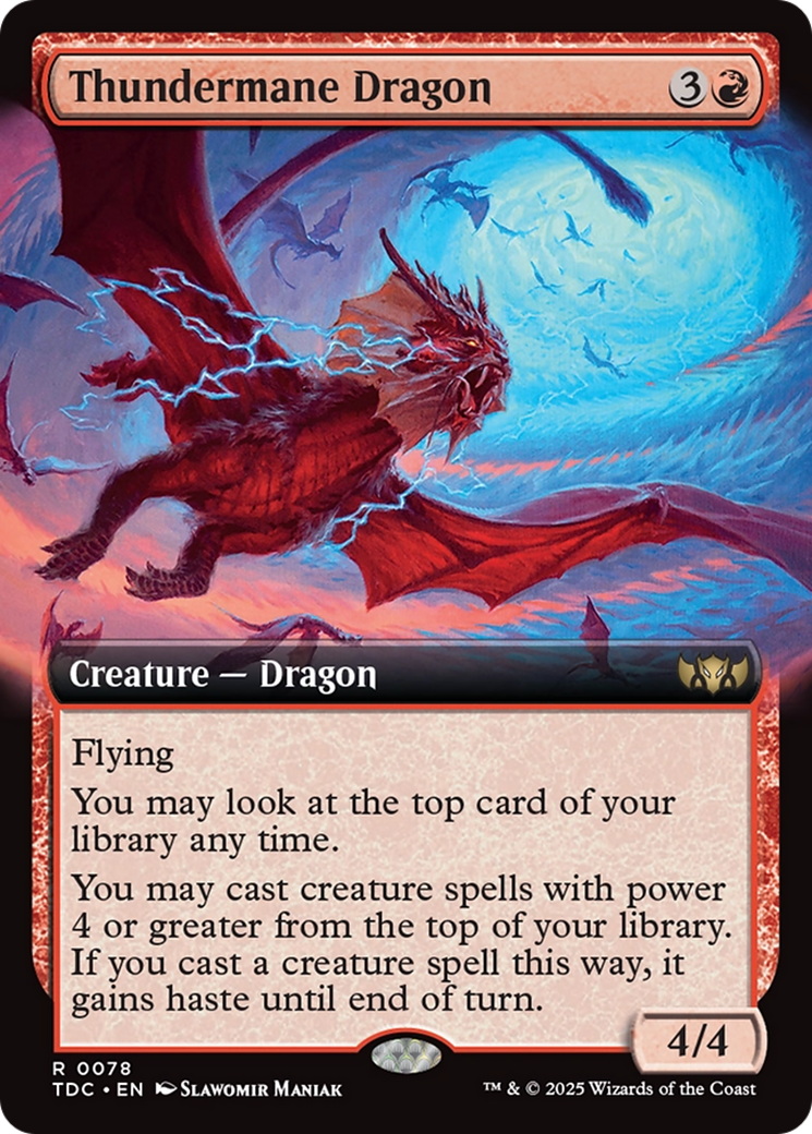 Thundermane Dragon (Extended Art) [Tarkir: Dragonstorm Commander] | Chromatic Games