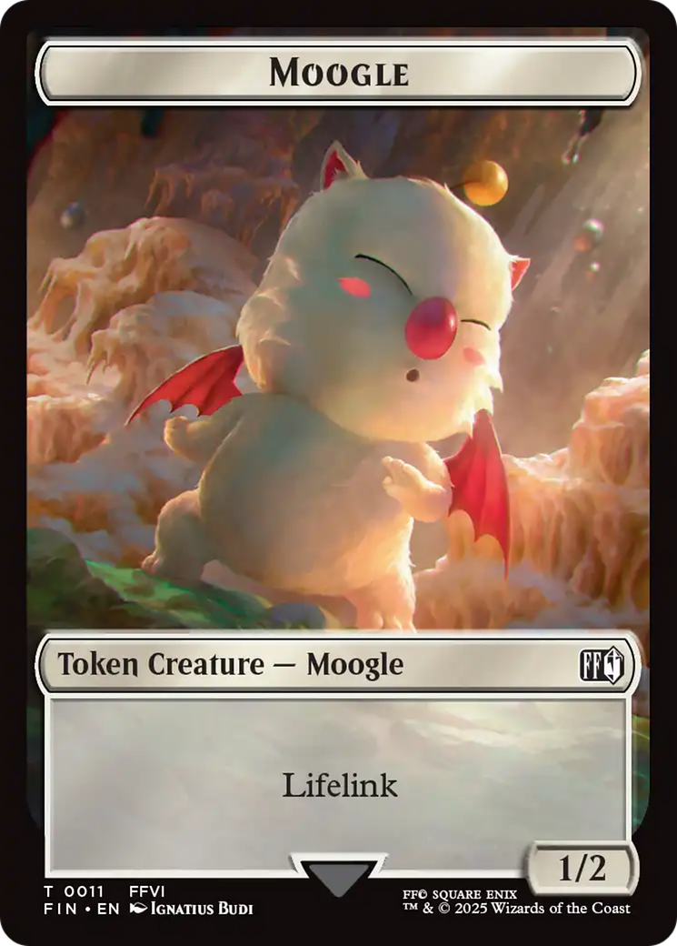 Moogle (0011) // Treasure (0023) Double-Sided Token [FINAL FANTASY Tokens] | Chromatic Games