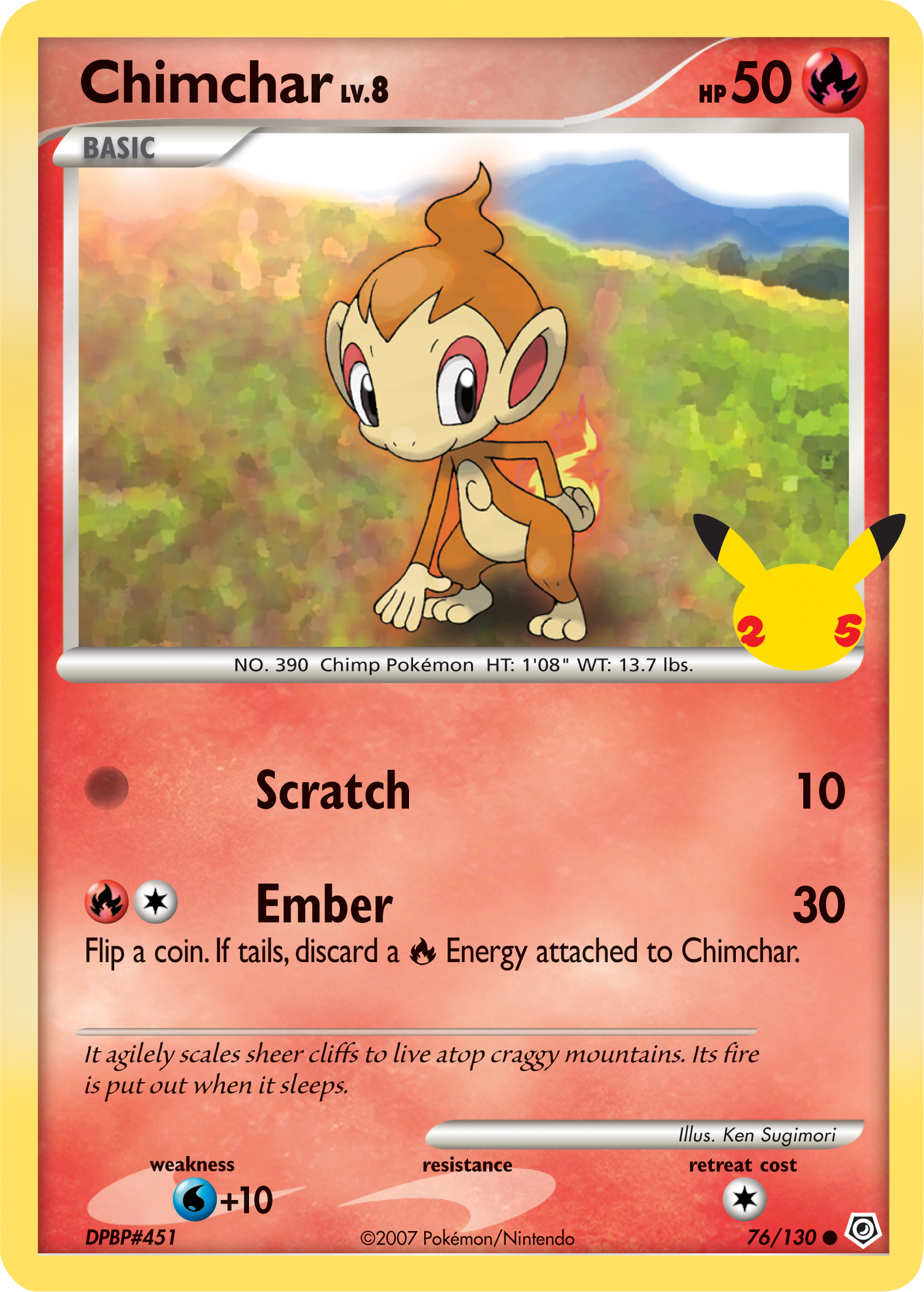 Chimchar (76/130) (Jumbo Card) [First Partner Pack] | Chromatic Games