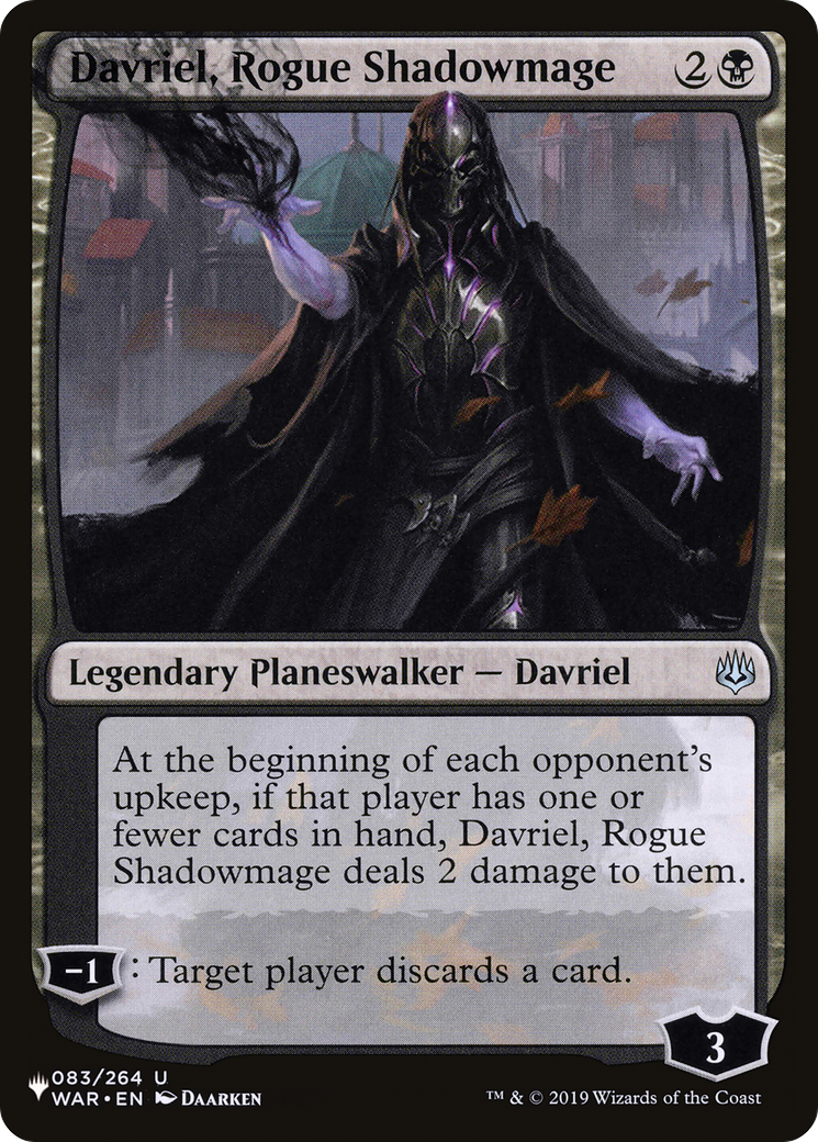 Davriel, Rogue Shadowmage [The List Reprints] | Chromatic Games