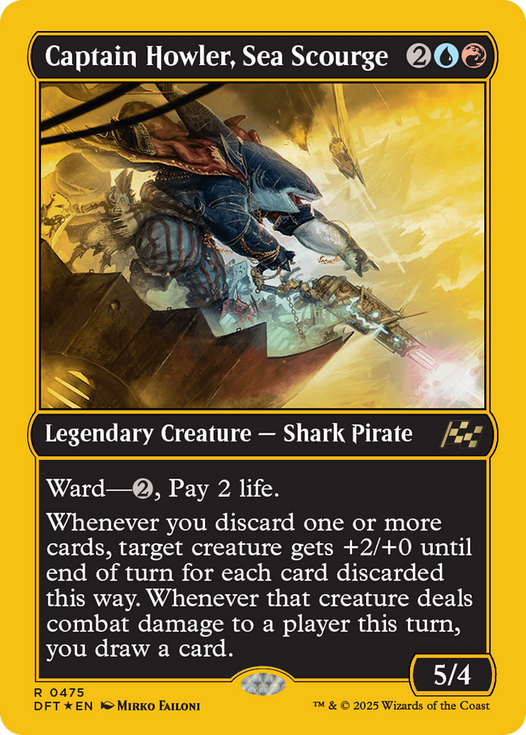 Captain Howler, Sea Scourge (First-Place Foil) [Aetherdrift] | Chromatic Games