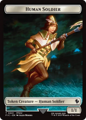 Human Soldier // Hero (0008) Double-Sided Token [FINAL FANTASY Commander Tokens] | Chromatic Games