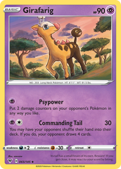 Girafarig (065/185) [Sword & Shield: Vivid Voltage] | Chromatic Games