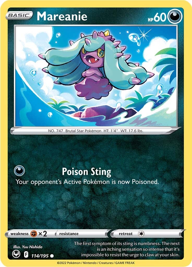 Mareanie (114/195) [Sword & Shield: Silver Tempest] | Chromatic Games