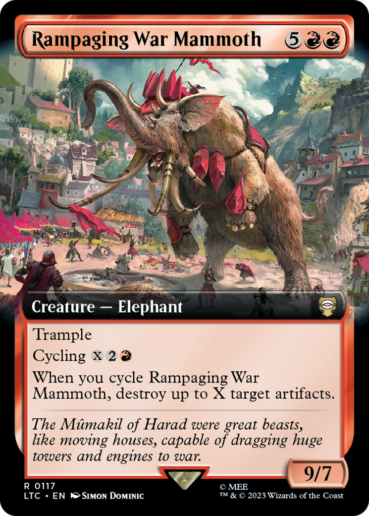 Rampaging War Mammoth (Extended Art) [The Lord of the Rings: Tales of Middle-Earth Commander] | Chromatic Games