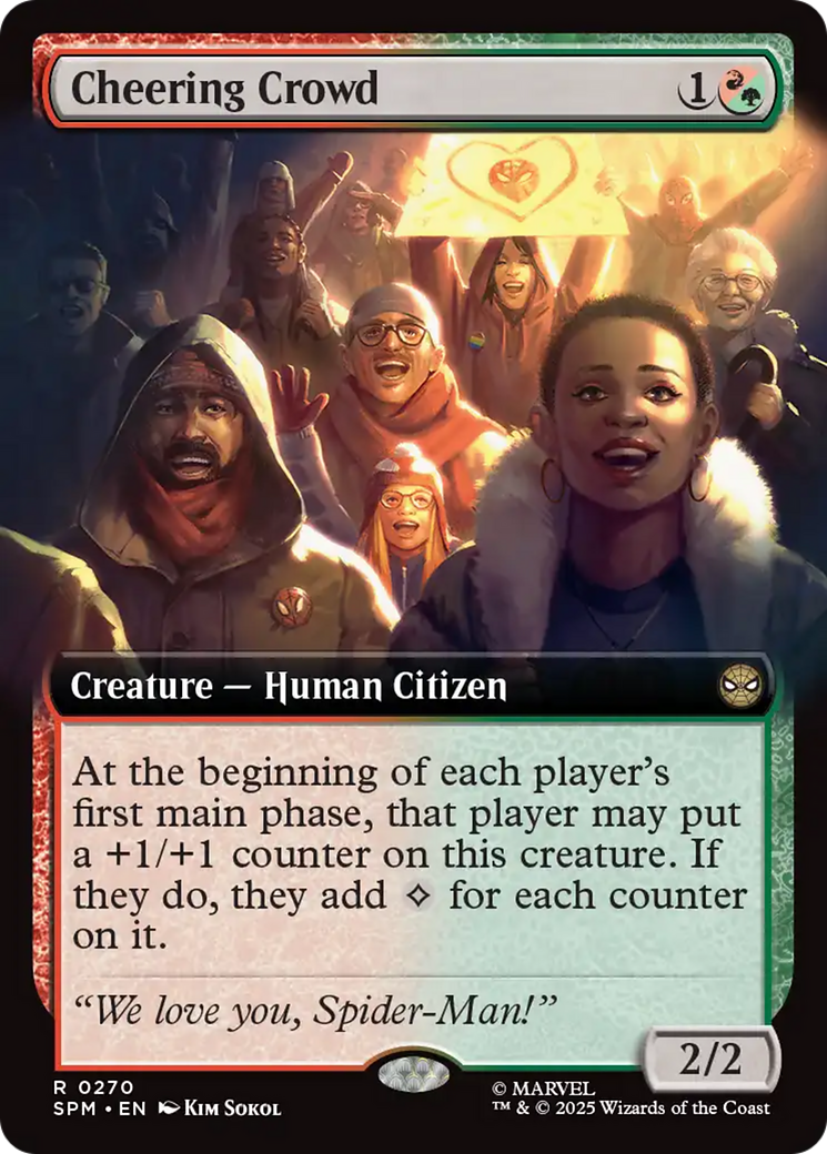 Cheering Crowd (Extended Art) [Marvel's Spider-Man] | Chromatic Games